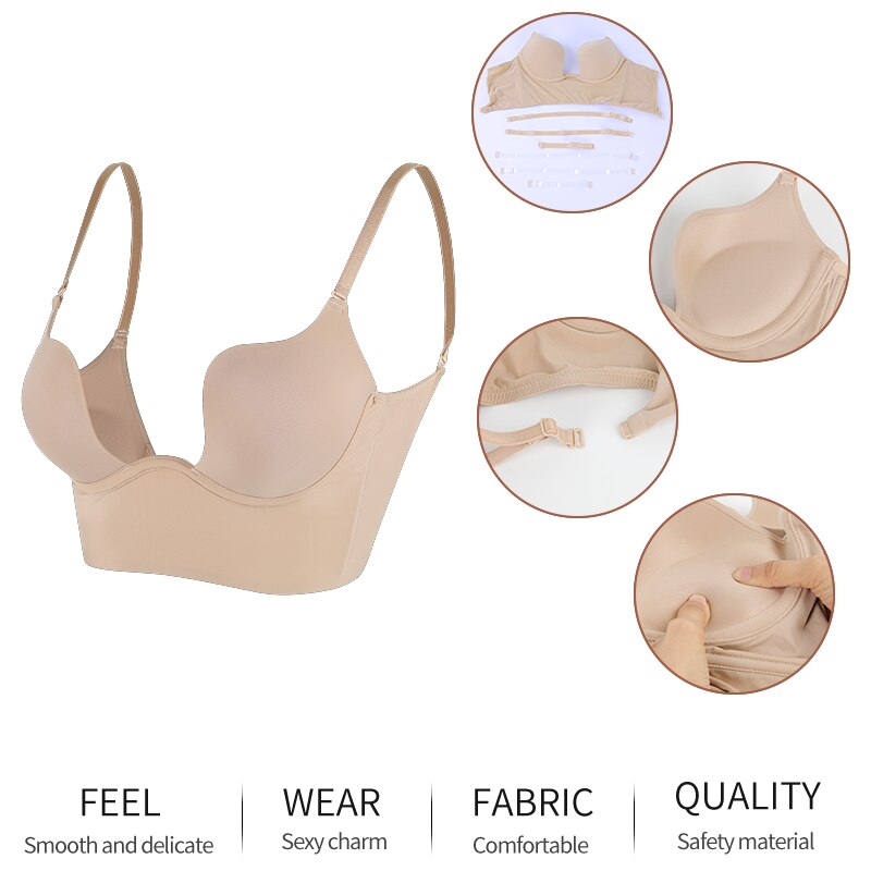 Feamex™ Sexy Deep U Neck Bra