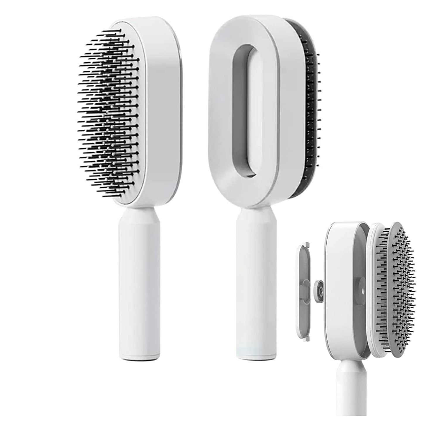 Self Cleaning Hair Brush All Sides